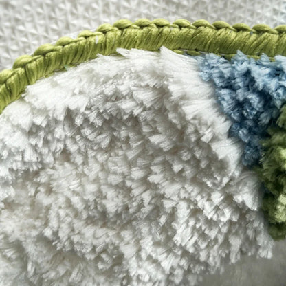 Green Moss Style Tufted Irregular Area Rug