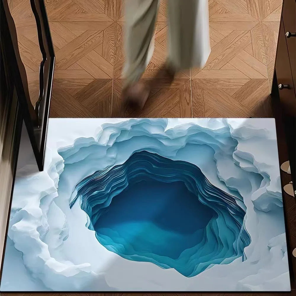 Cave Scenery Pattern Doormat Non-Slip Home Decor Rug Bedroom Living Room Kitchen Entrance Front Door Floor Mat