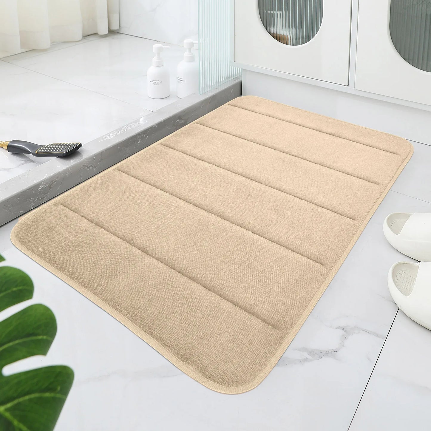 Memory Foam Bath Mat Soft Comfortable Super Absorbent Anti-Skid Bathroom Rug Bathroom Accessories Home Decor