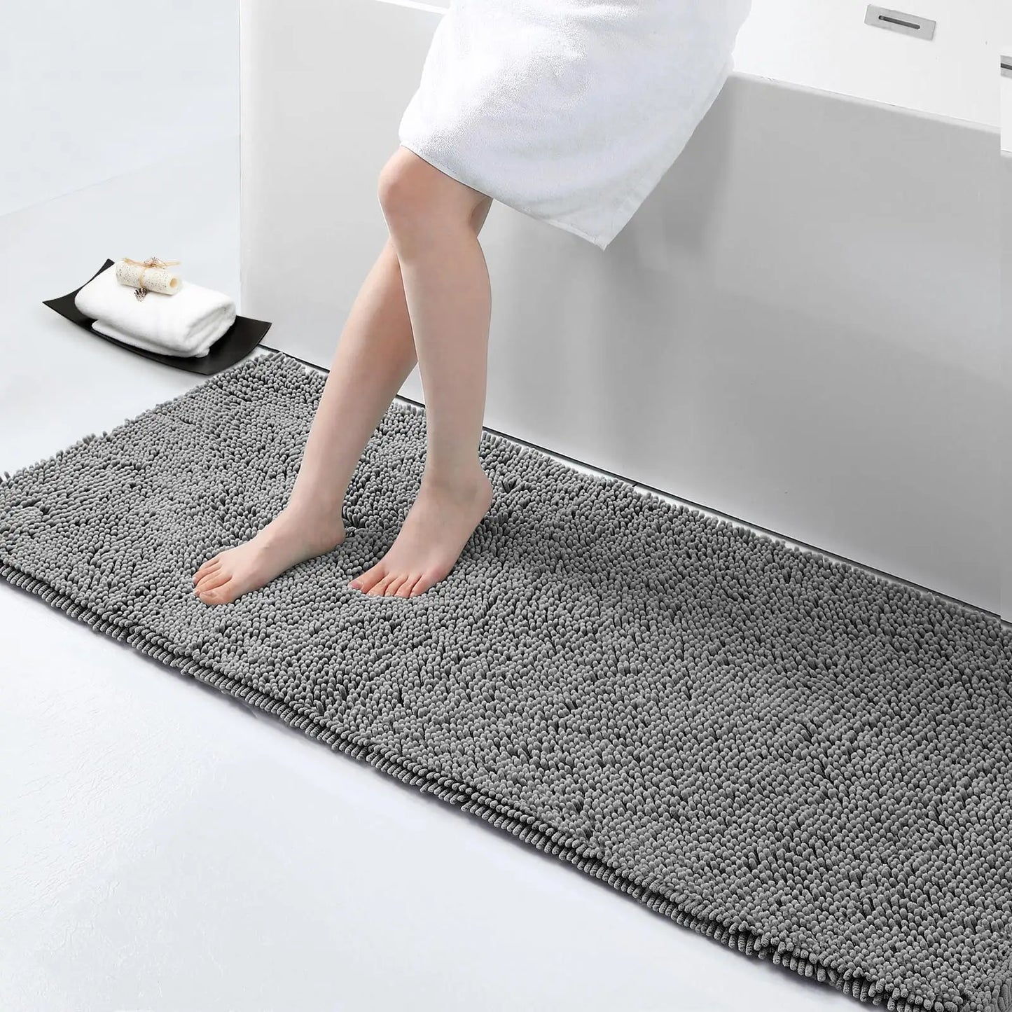 Olanly Chenille Soft Non-Slip Bath Rug
