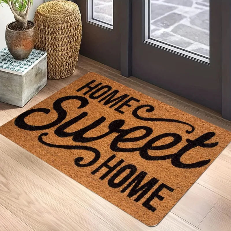 Hello handwritten anti-slip entryway door mat