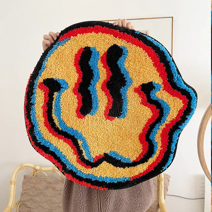 Trippy Smiling Tufted Non-Slip Rug