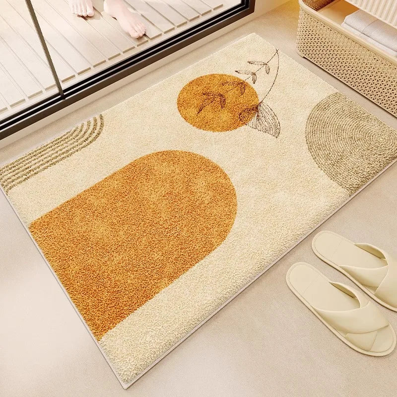 Panda cartoon absorbent non-slip bath mat