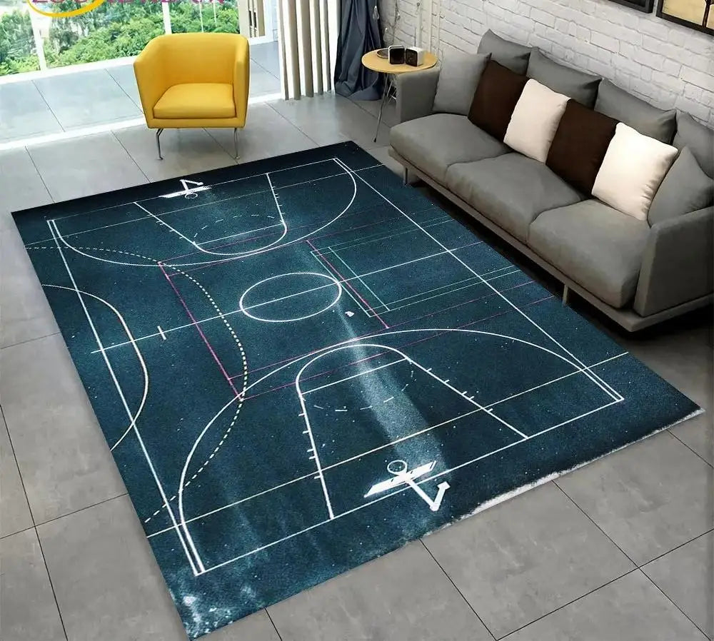 Basketball Cartoon Indoor Non-Slip Area Rug