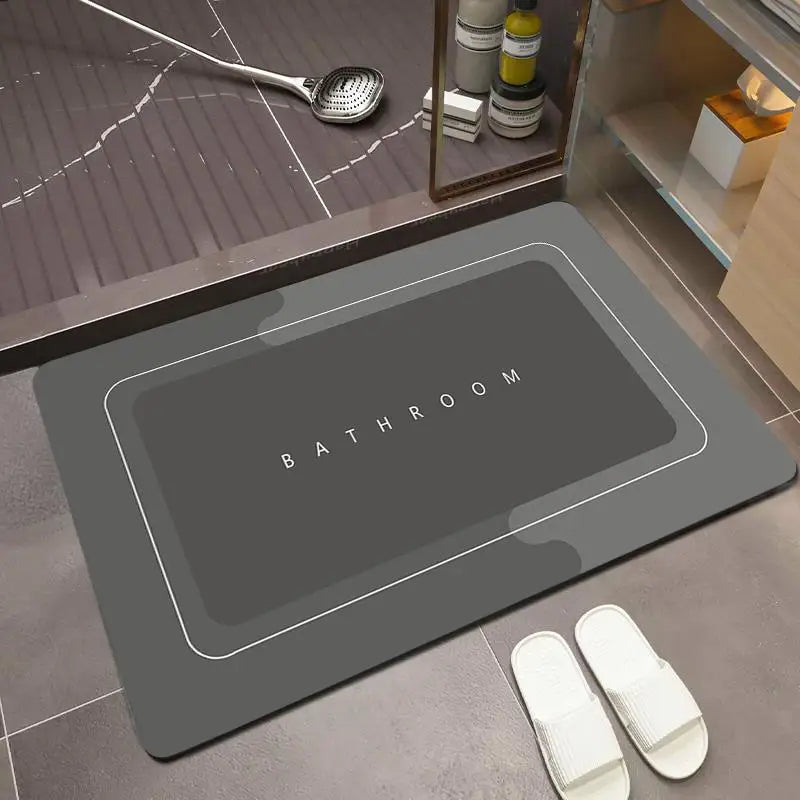 Super absorbent non-slip bathroom floor mat