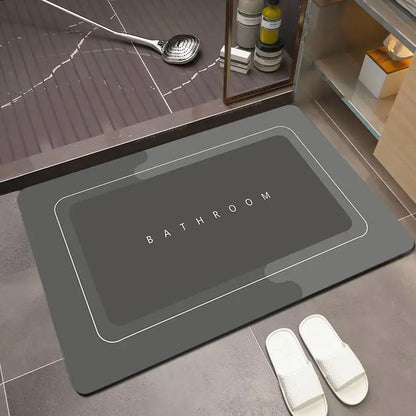 Super absorbent non-slip bathroom floor mat