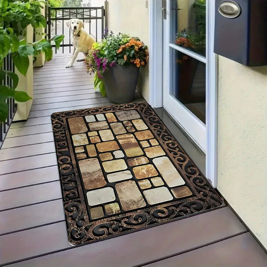 Vintage Pattern Non-Slip Welcome Mat