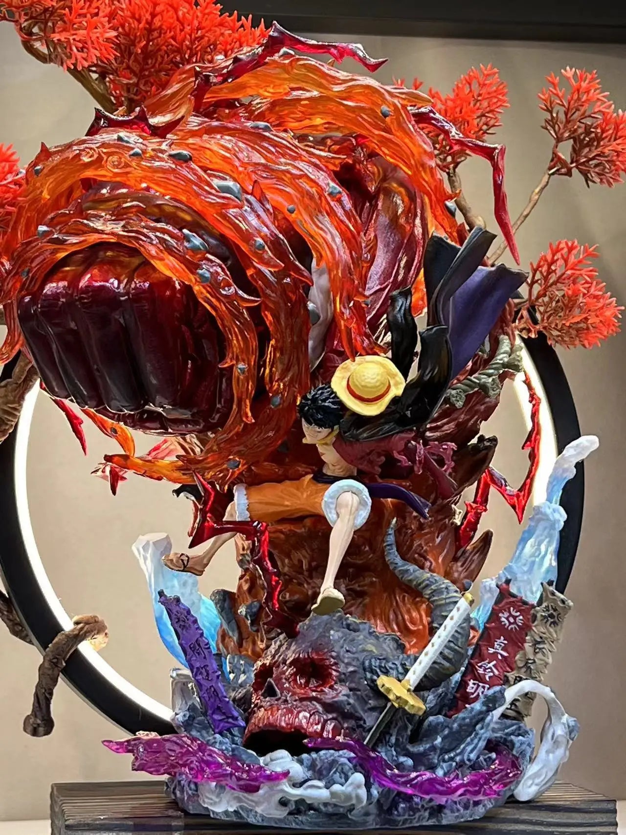 One Piece Light Up Straw Hat Luffy Figurine Model
