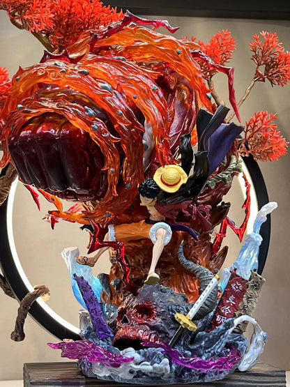 One Piece Light Up Straw Hat Luffy Figurine Model