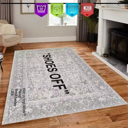 VIKAMA Shoes-Off Rug Hypebeast Lightweight Washable Bedroom Living Room Mat Home Decor