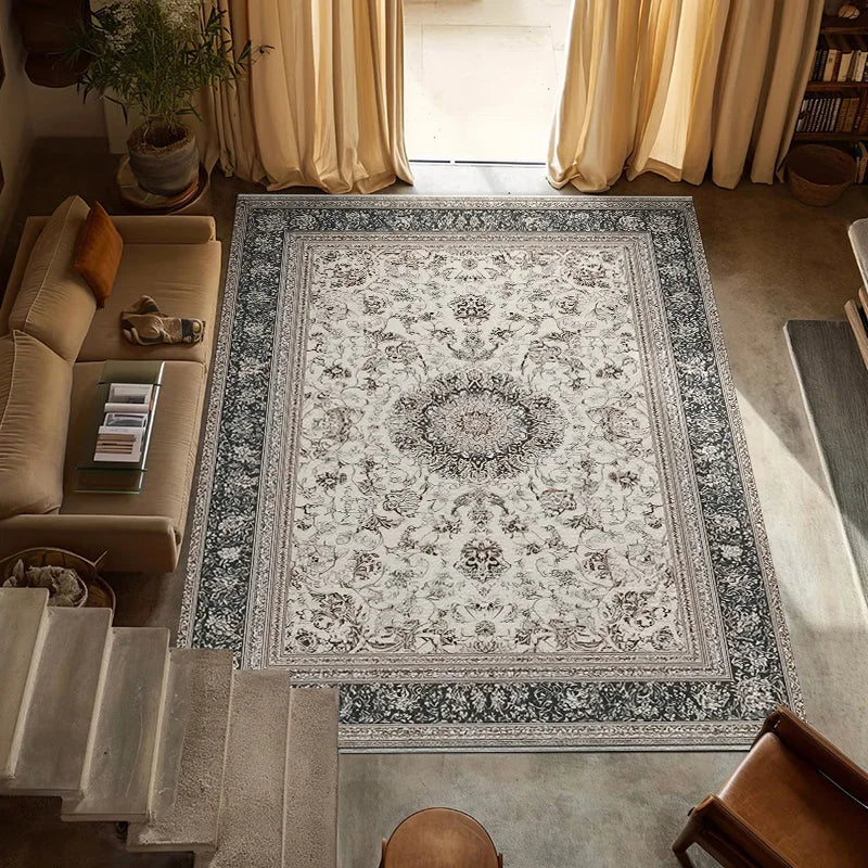Retro washable anti-slip soft area rug