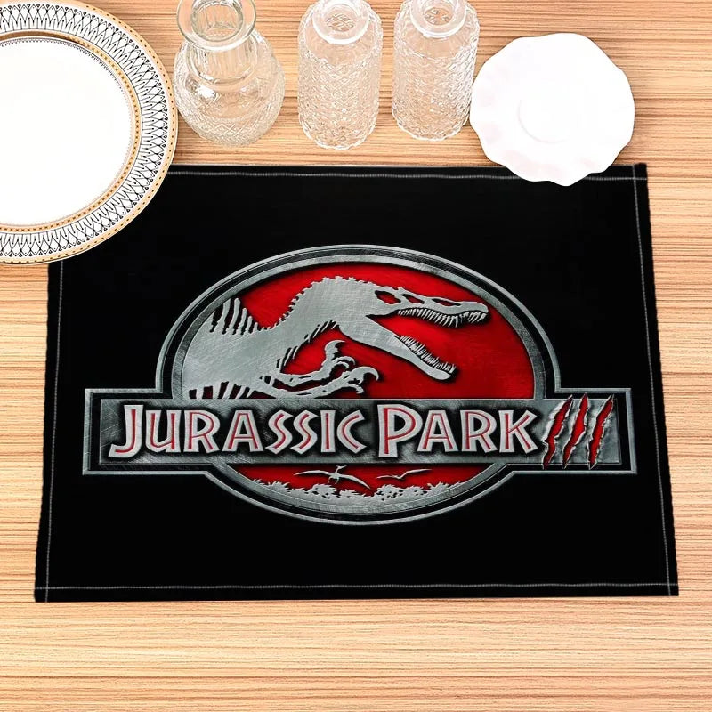 Jurassic Park Print Linen Kids Placemat Set