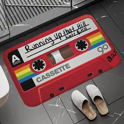 Retro Cassette Tape Music Theme Doormat