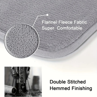 Solid Color L-Shaped Non-Slip Kitchen Mat