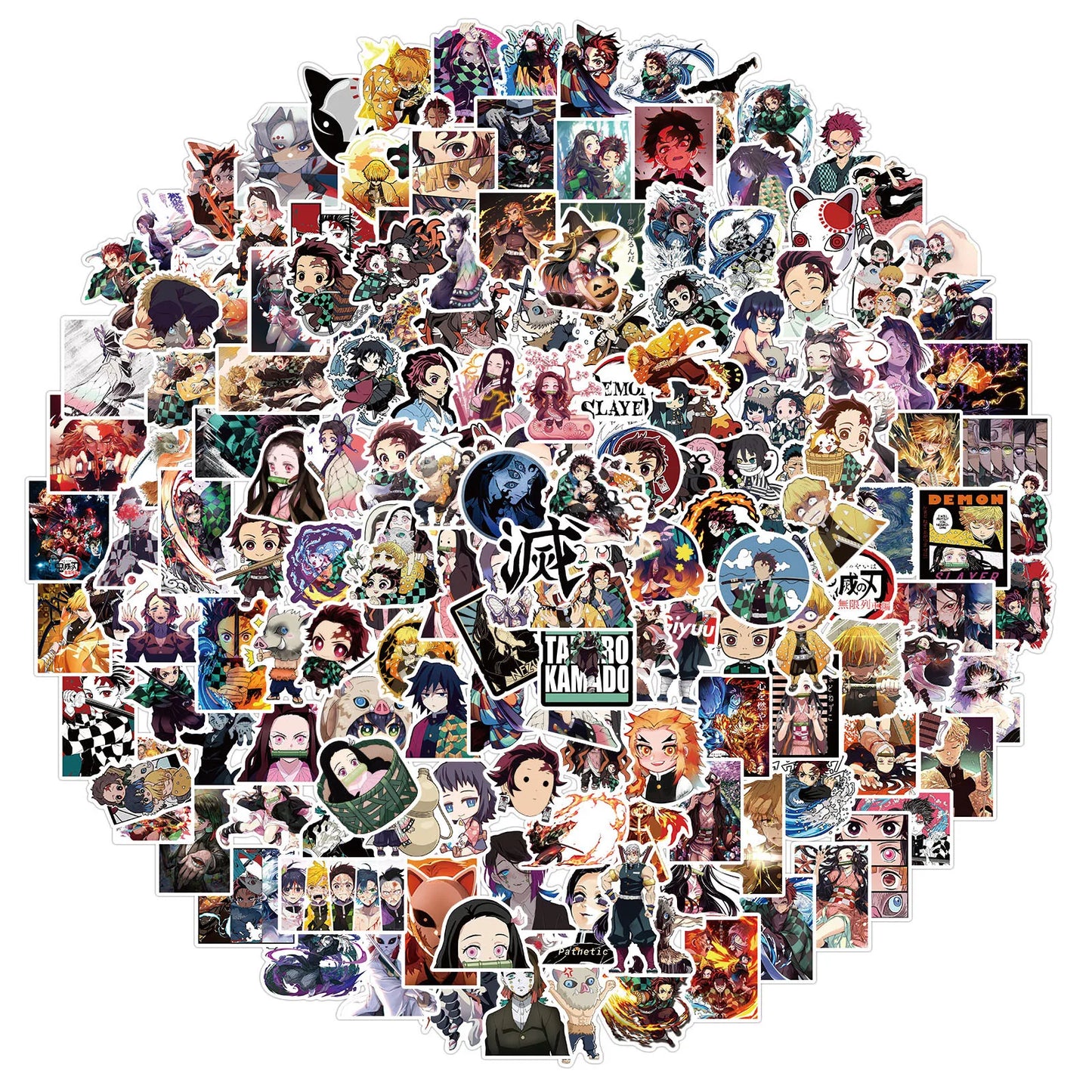 Demon Slayer Anime Cartoon Sticker Set 100 200 Pieces