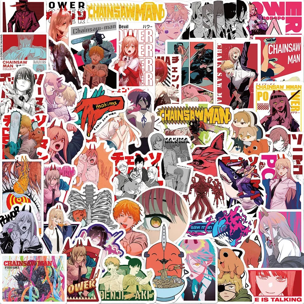 Mixed Anime Waterproof Sticker Set 100 Pieces