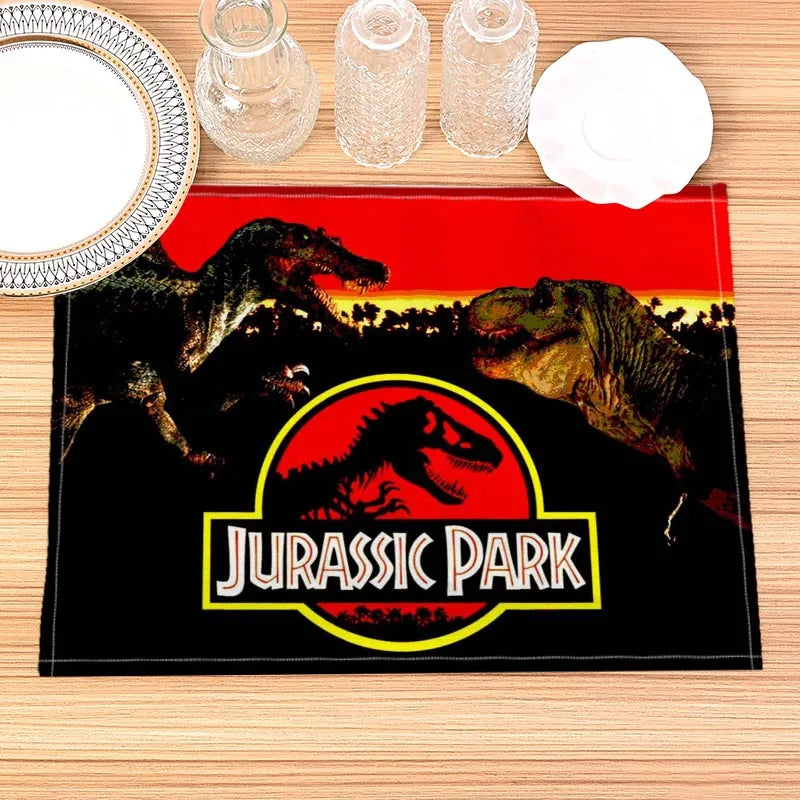 Jurassic Park Print Linen Kids Placemat Set