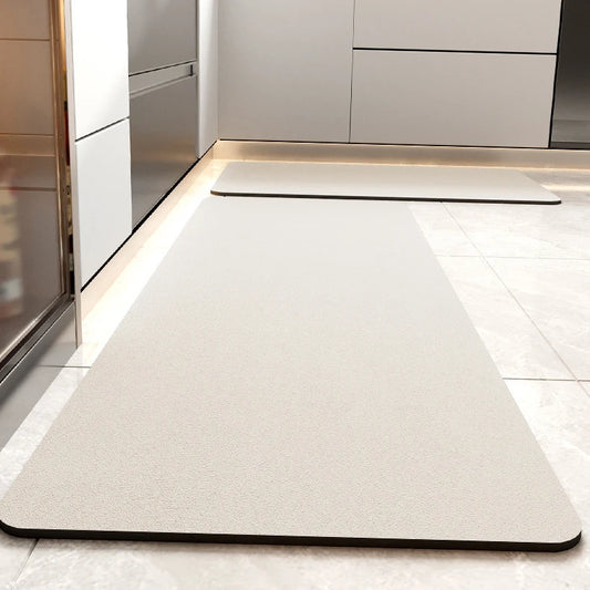 Long diatomite super absorbent non-slip kitchen runner rug / entrance mat