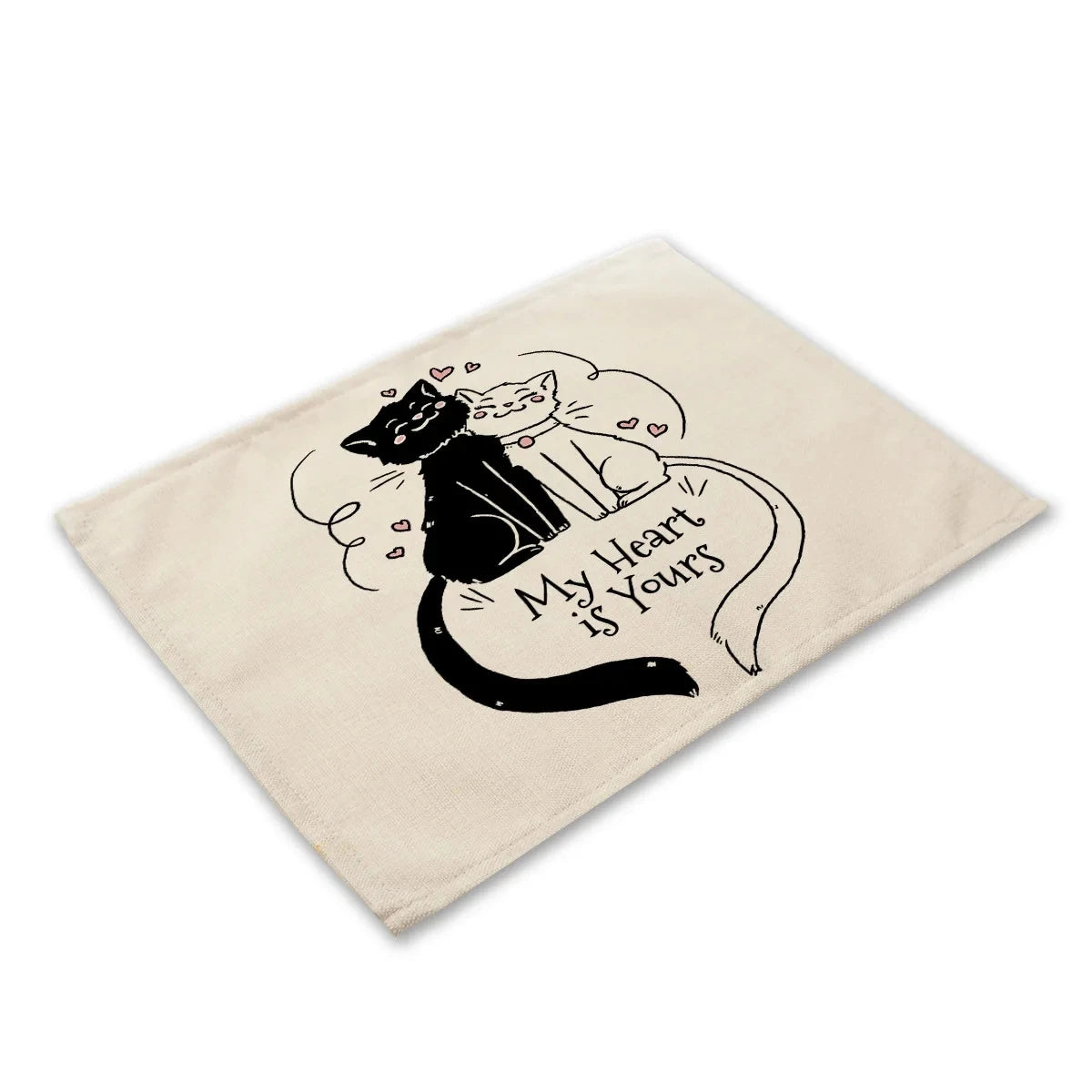 Cute Black Cat Kitchen Placemat Set