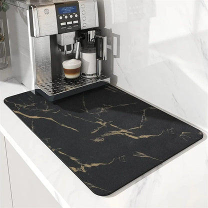 Marble Print Absorbent Kitchen Drying Mat