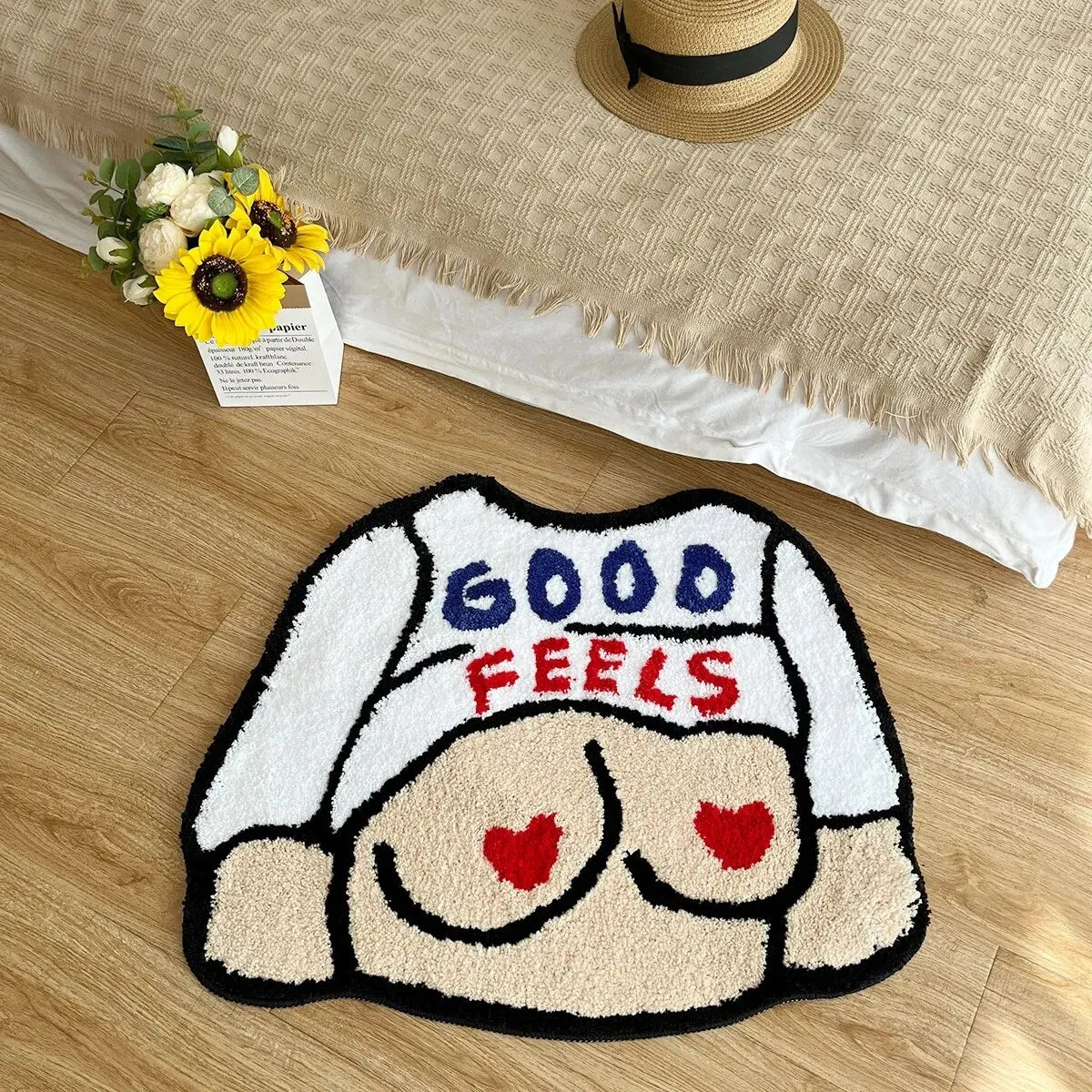 Breast Shaped Tufted Non-Slip Bath Mat