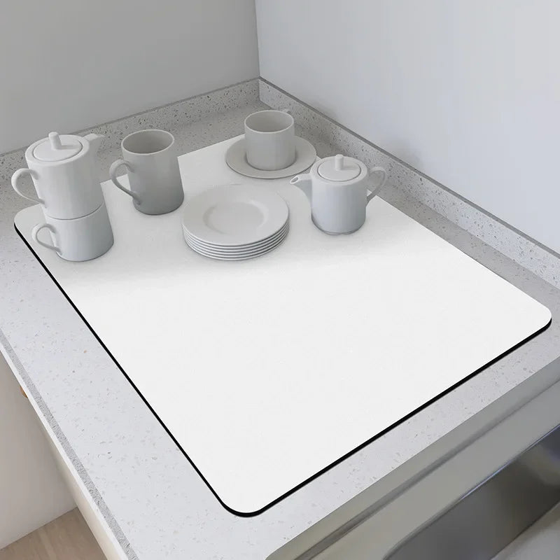 VIKAMA Solid Color Absorbent Kitchen Countertop Mat