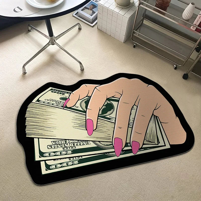 Money Shaped Dollar Rug