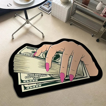 Money Shaped Dollar Rug