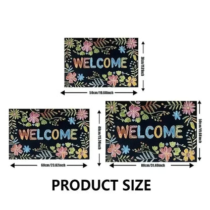 Airplane Theme Door Mat Crystal Velvet Washable Non-Slip Entryway Flight Design Rug Black Yellow Foot Mat