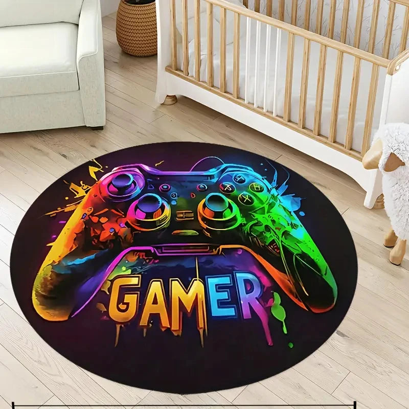 VIKAMA Gaming Controller Round Non-Slip Rug