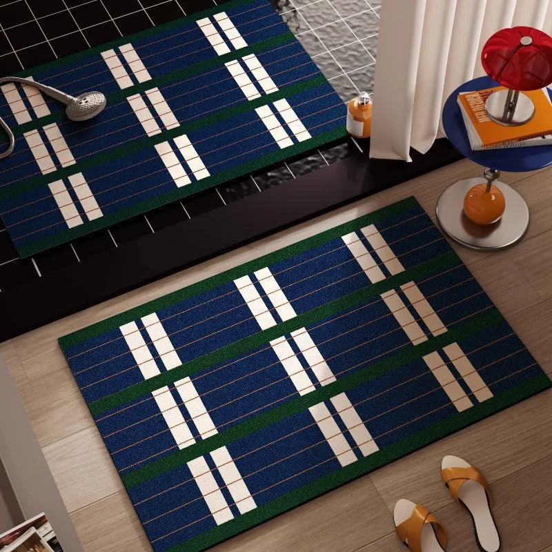 Bauhaus Bathroom Mat Diatom Mud Retro Absorbent Quick-Dry Non-Slip Foot Pad Dopamine Door Rug Home Decor