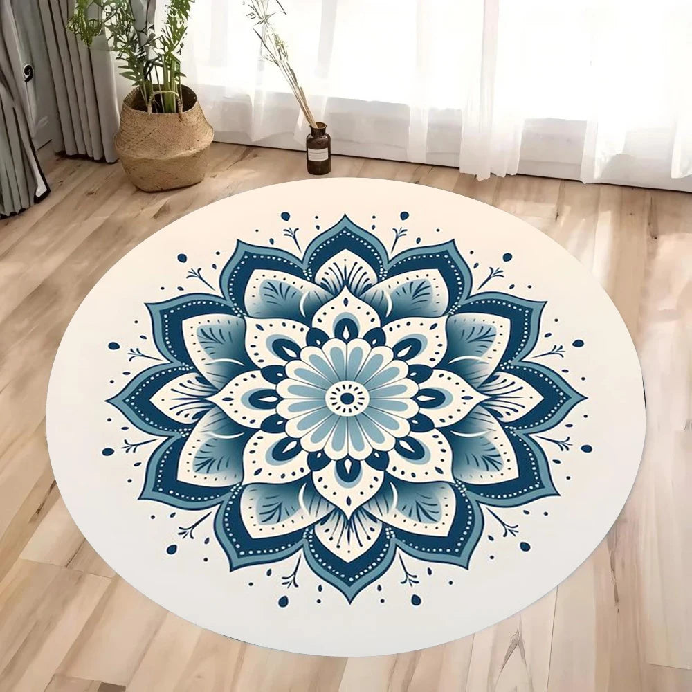 3D Mandala Chakra Round Yoga Rug
