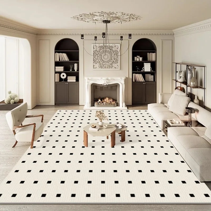 VIKAMA French Simple Living Room Carpet Large Area Sofa Coffee Table Bedroom Study Floor Mat