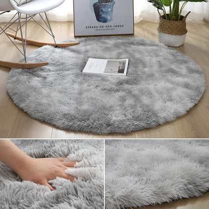 Super Soft Fluffy Round Plush Area Rug