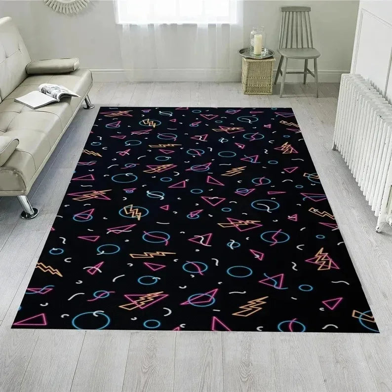 Retro Arcade Bowling Alley Area Rug