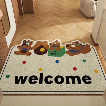 VIKAMA Cute Bear Non-Slip Carpet