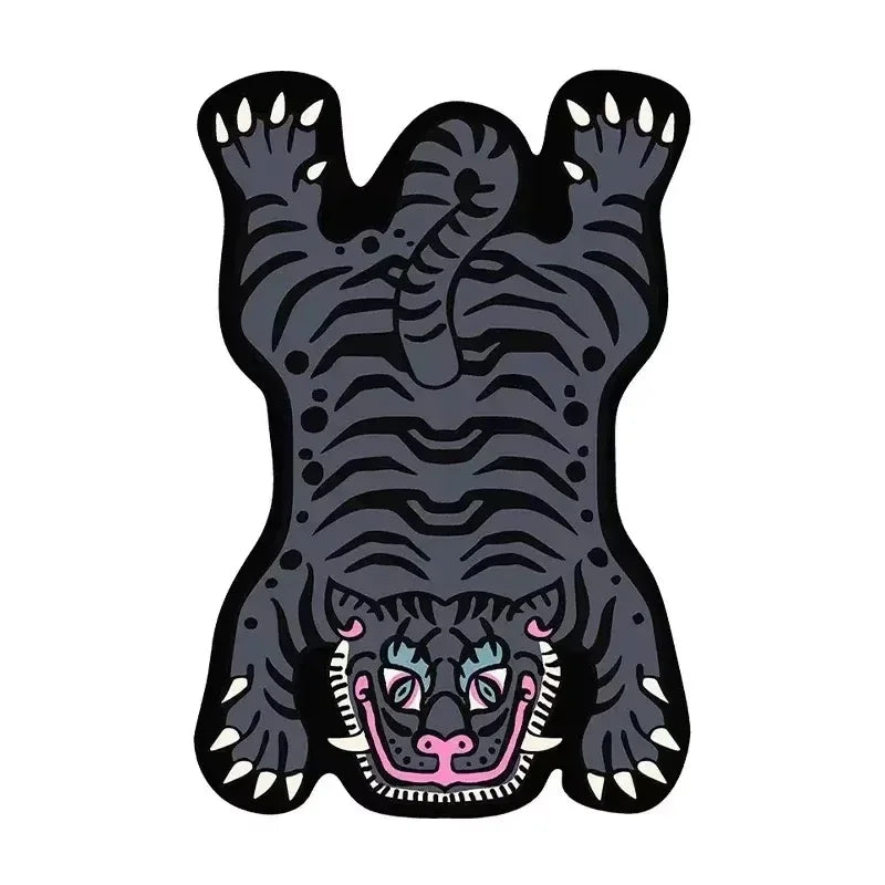 VIKAMA Cartoon Tiger Durable Area Rug