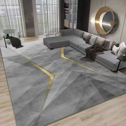 Geometric Crystal Pile Rug Non-Slip Bedroom Living Room Office Entrance Carpet