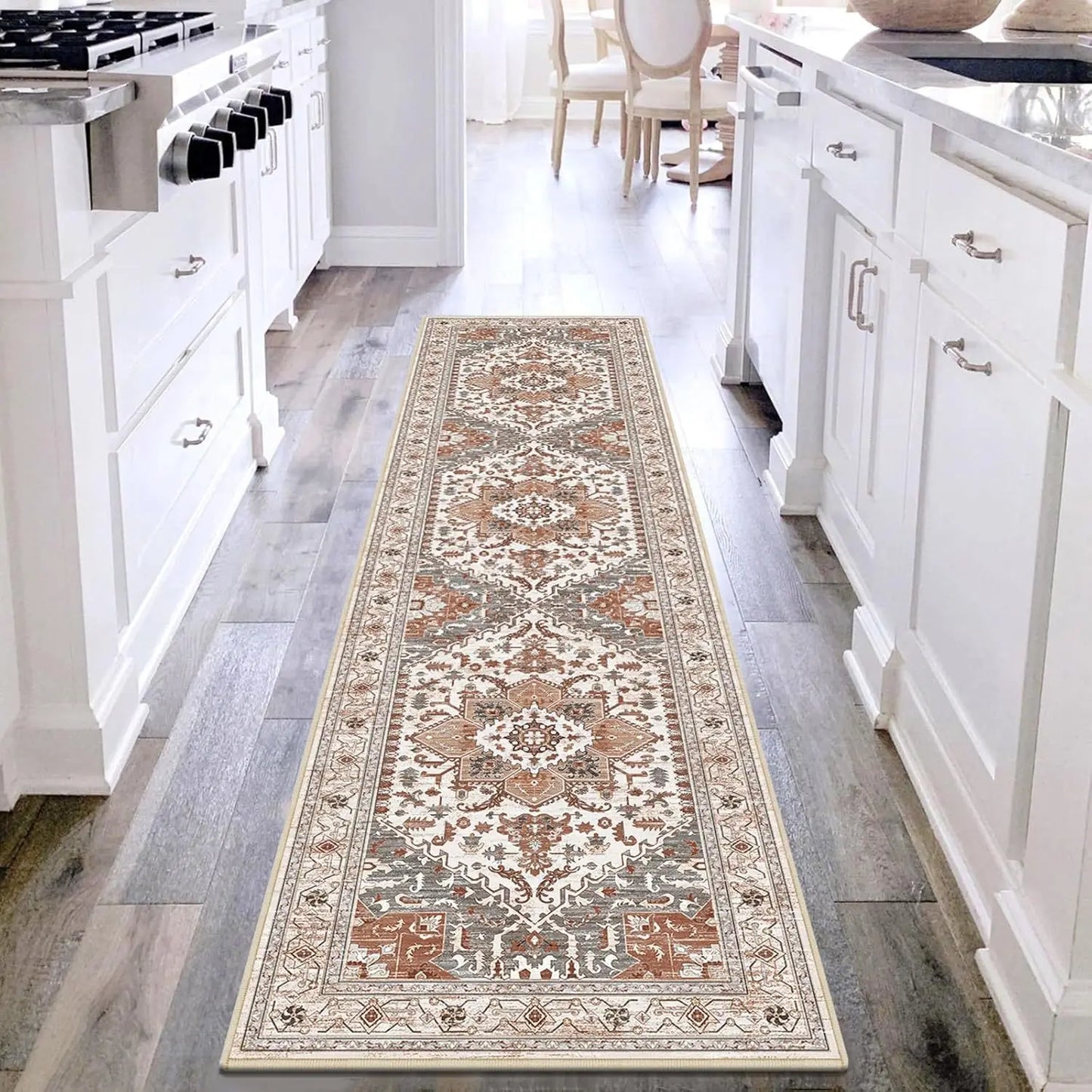 VIKAMA Non-Slip Hallway Runner Rug Machine Washable Kitchen Entryway Bedroom Laundry Carpet