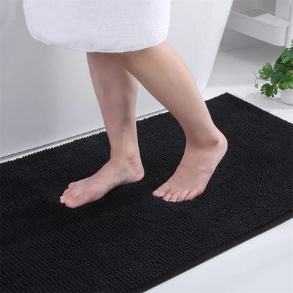 Olanly Luxury Chenille Non-Slip Bath Rug