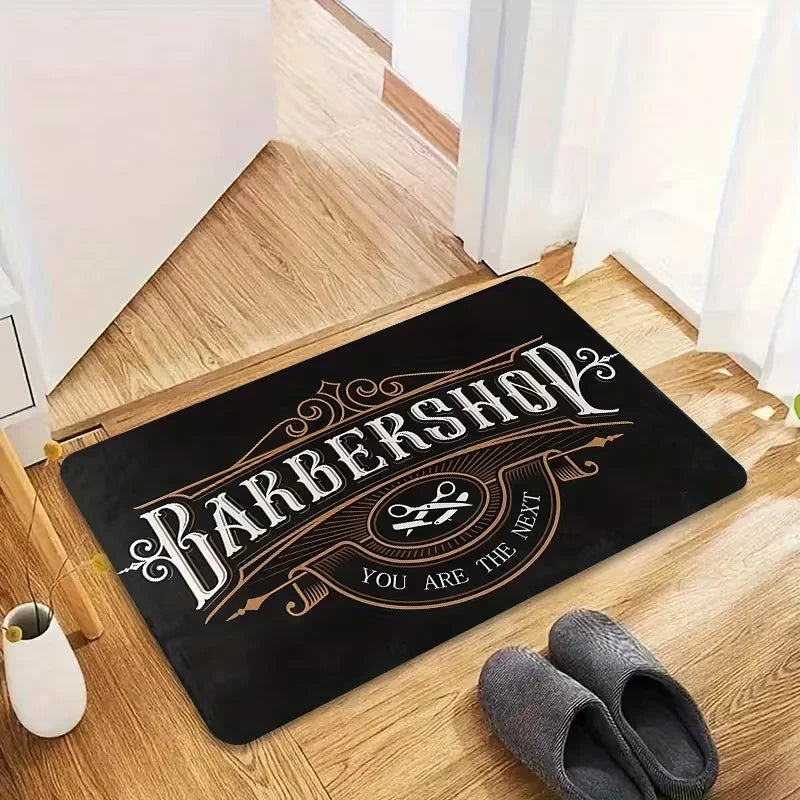 Vintage Barber Shop Welcome Mat