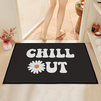 Crystal velvet door mat, non-slip bathroom mat, absorbent machine washable balcony mat; bedroom carpet
