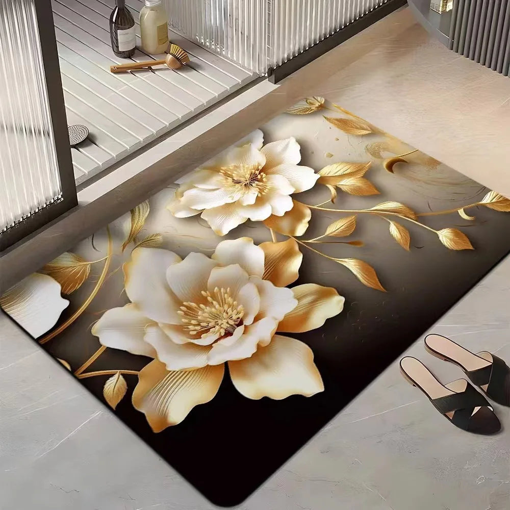 Quick-dry non-slip bath door mat