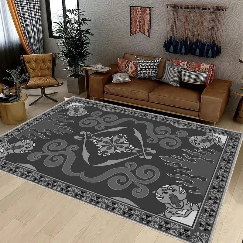 VIKAMA Aladdin Magic Carpet Minimalist Ethnic Rug Soft Non-Slip Living Room Kids Room Decorative Floor Mat Home Decor