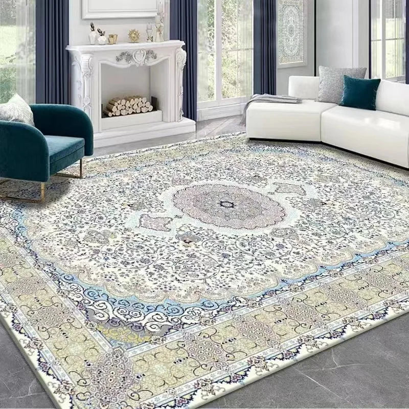 VIKAMA Boho Luxury Crystal Velvet Carpet Large Area Living Room Bedroom Floor Mat