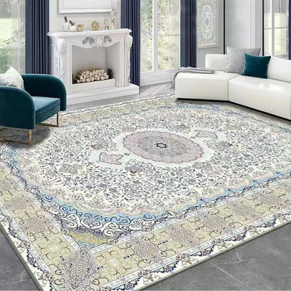 VIKAMA Boho Luxury Crystal Velvet Carpet Large Area Living Room Bedroom Floor Mat