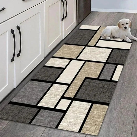 VIKAMA Geometric Non-Slip Runner Kitchen Mat