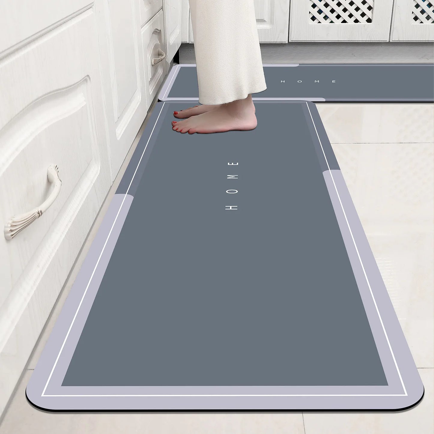 Bathroom Diatomaceous Earth Mat Soft Absorbent Quick-Dry Non-Slip Floor Rug Door Mat Home Decor