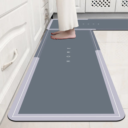 Bathroom Diatomaceous Earth Mat Soft Absorbent Quick-Dry Non-Slip Floor Rug Door Mat Home Decor