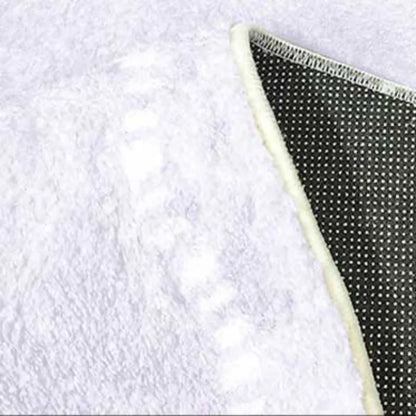 Modern Minimalist Solid Color Irregular Plush Washable Area Rug